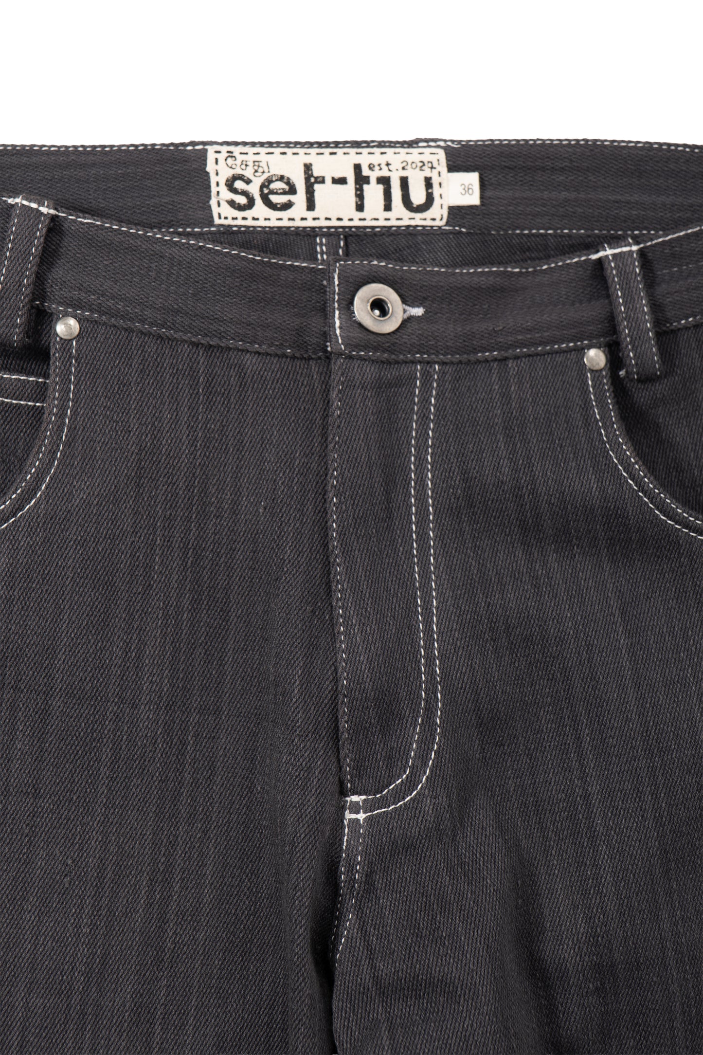 8-Pocket Utility Jeans - Charcoal