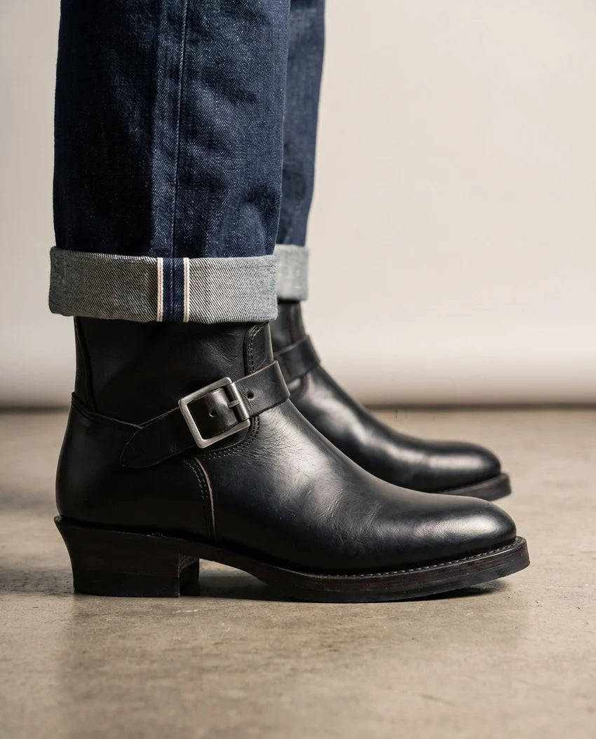 Leather Engineer Boots 3450 — Black