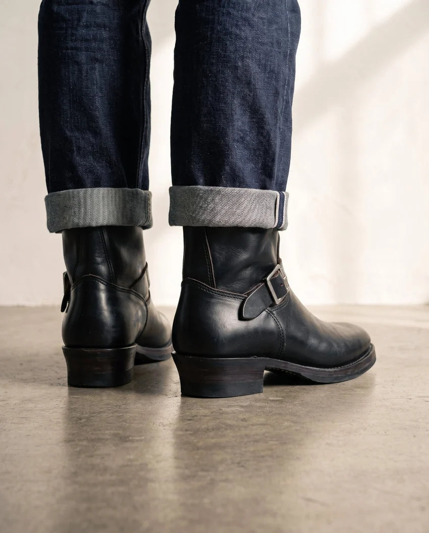 Leather Engineer Boots 3450 — Black