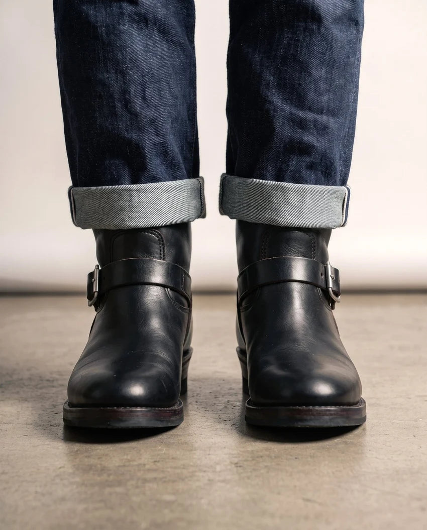 Leather Engineer Boots 3450 — Black