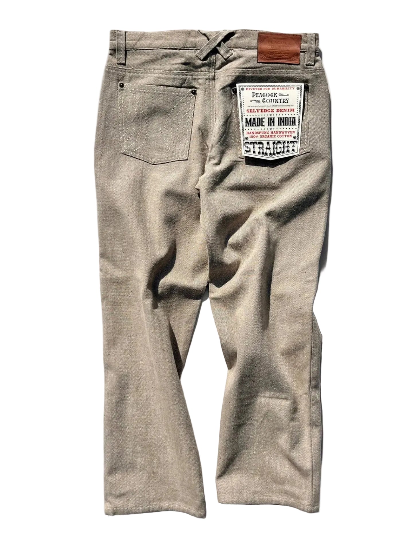 Ash Handwoven Denim Straight Jeans