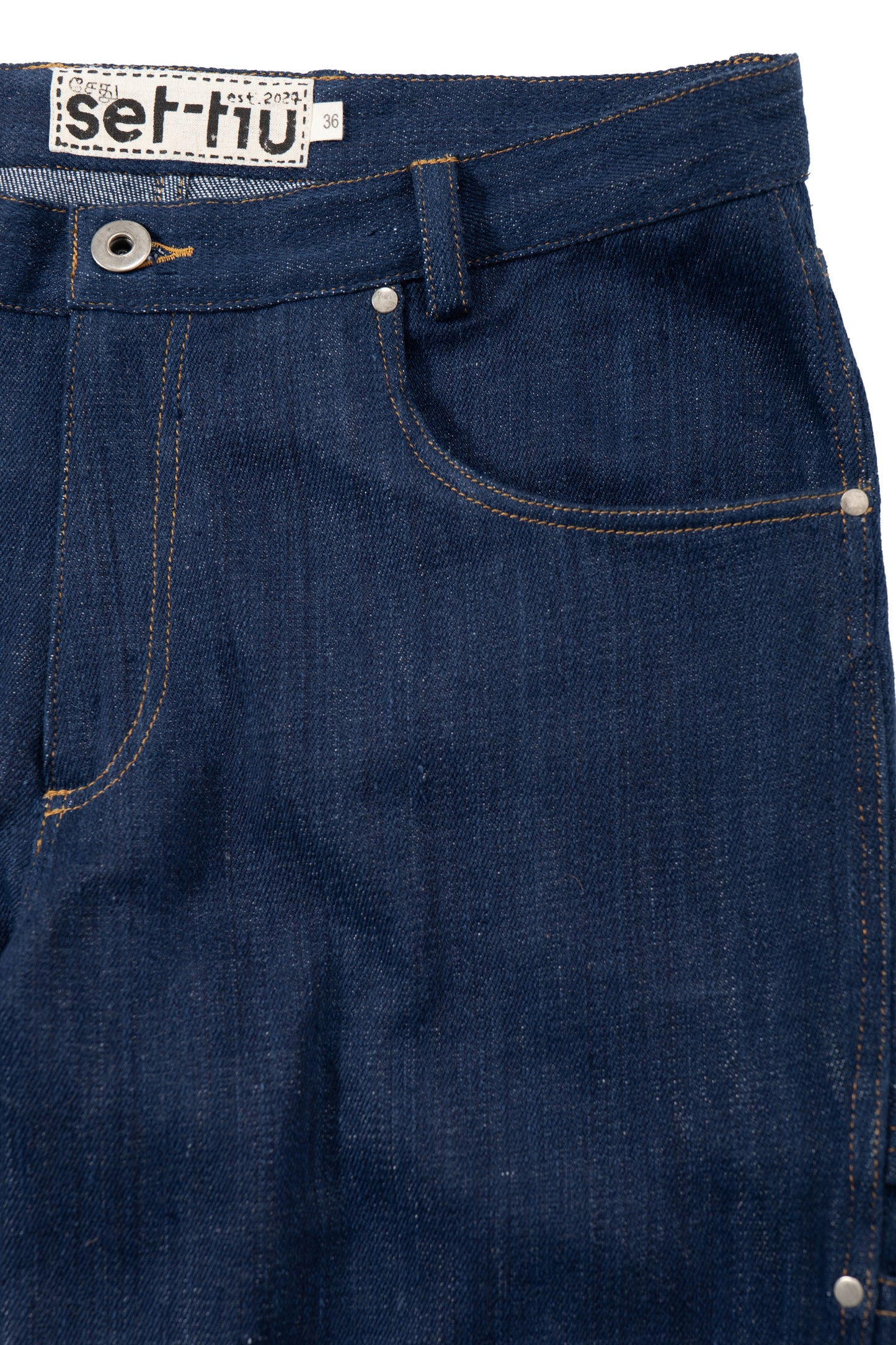 8-Pocket Utility Jeans - Indigo