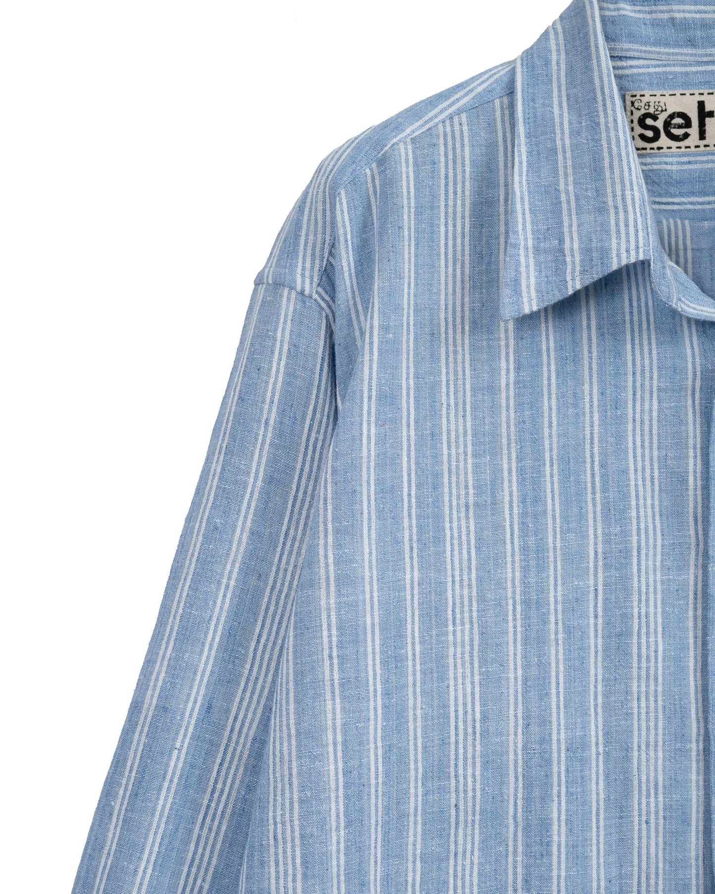 Ivy Oxford Shirt - Blue Pinstripe