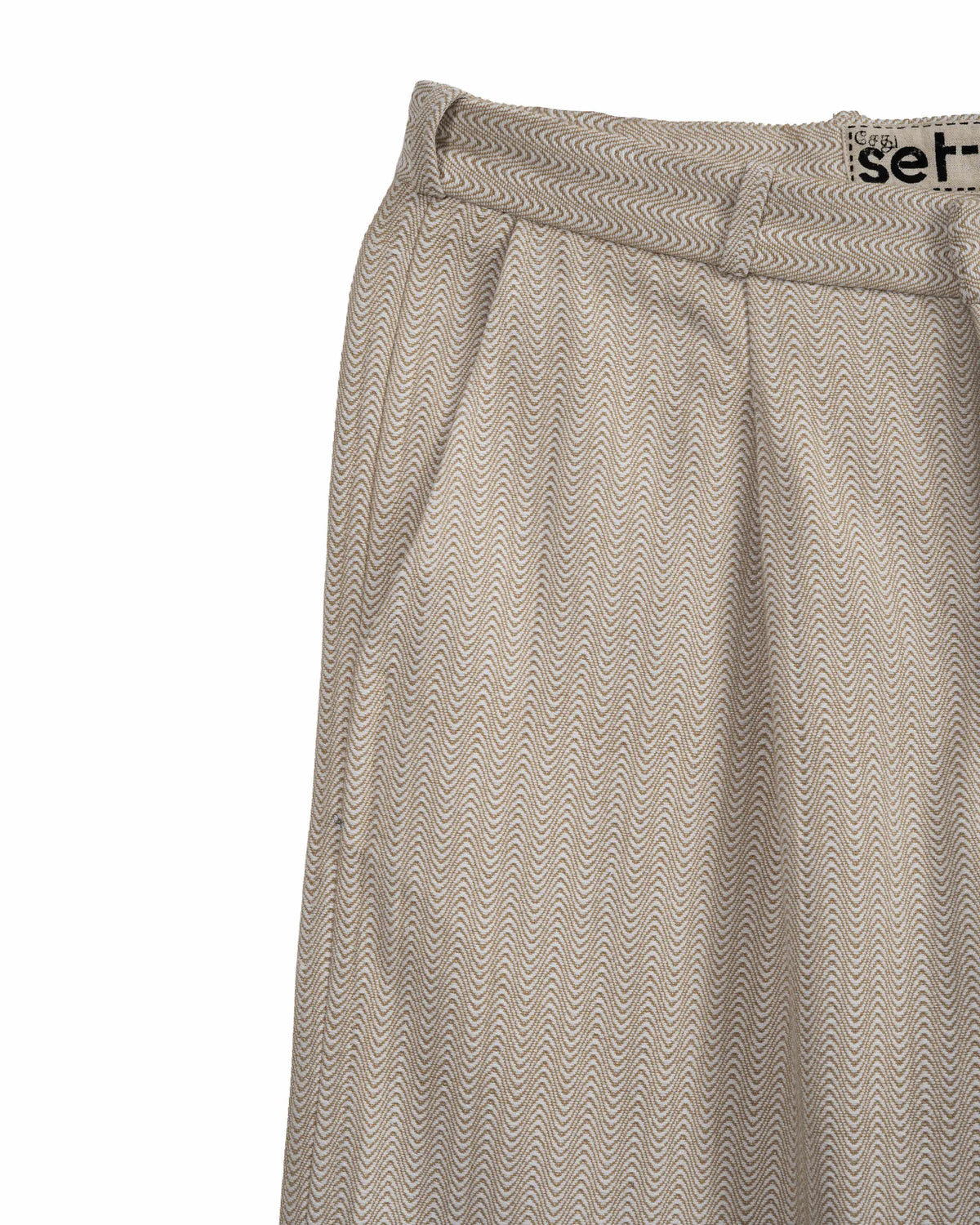 Wave Hill Pleated Trouser - Ivory