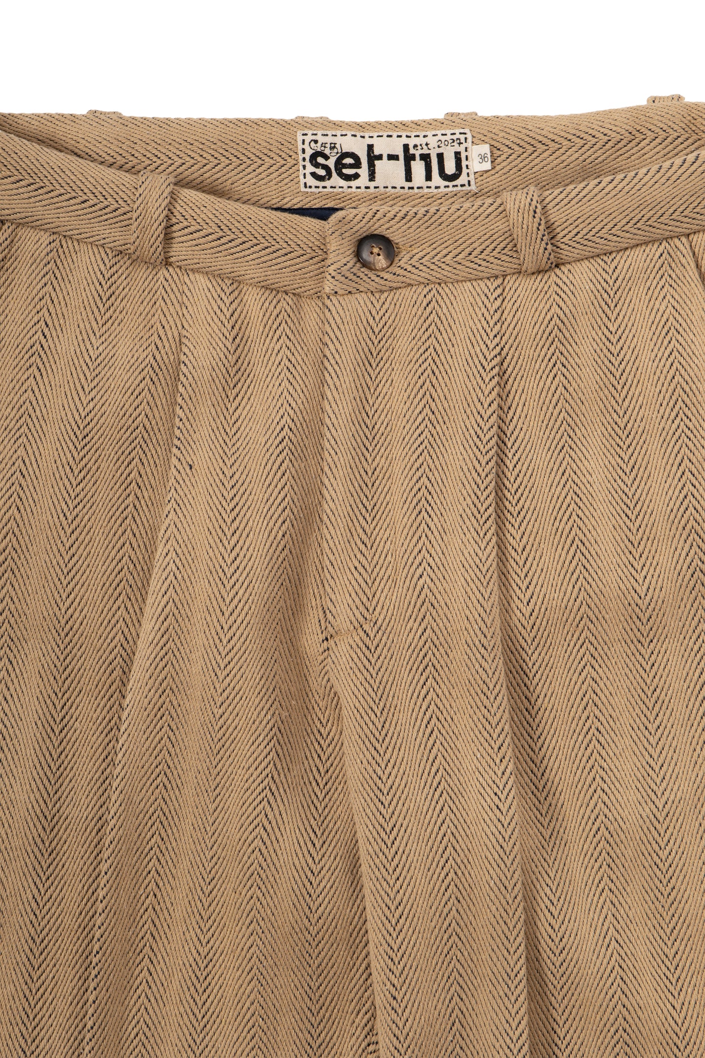 Wave Hill Pleated Trouser - Camel