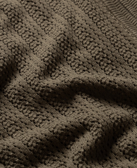 Pointelle Creek Hoodie - Olive