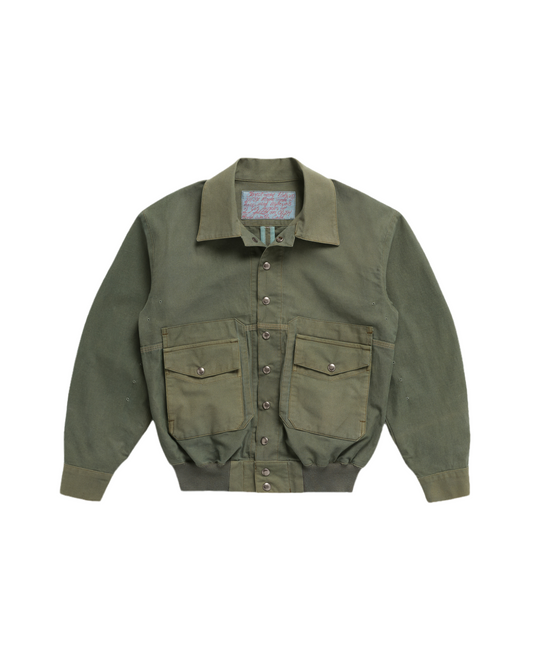 Object from Nothing Green Vented Canvas Jacket on a whit background
