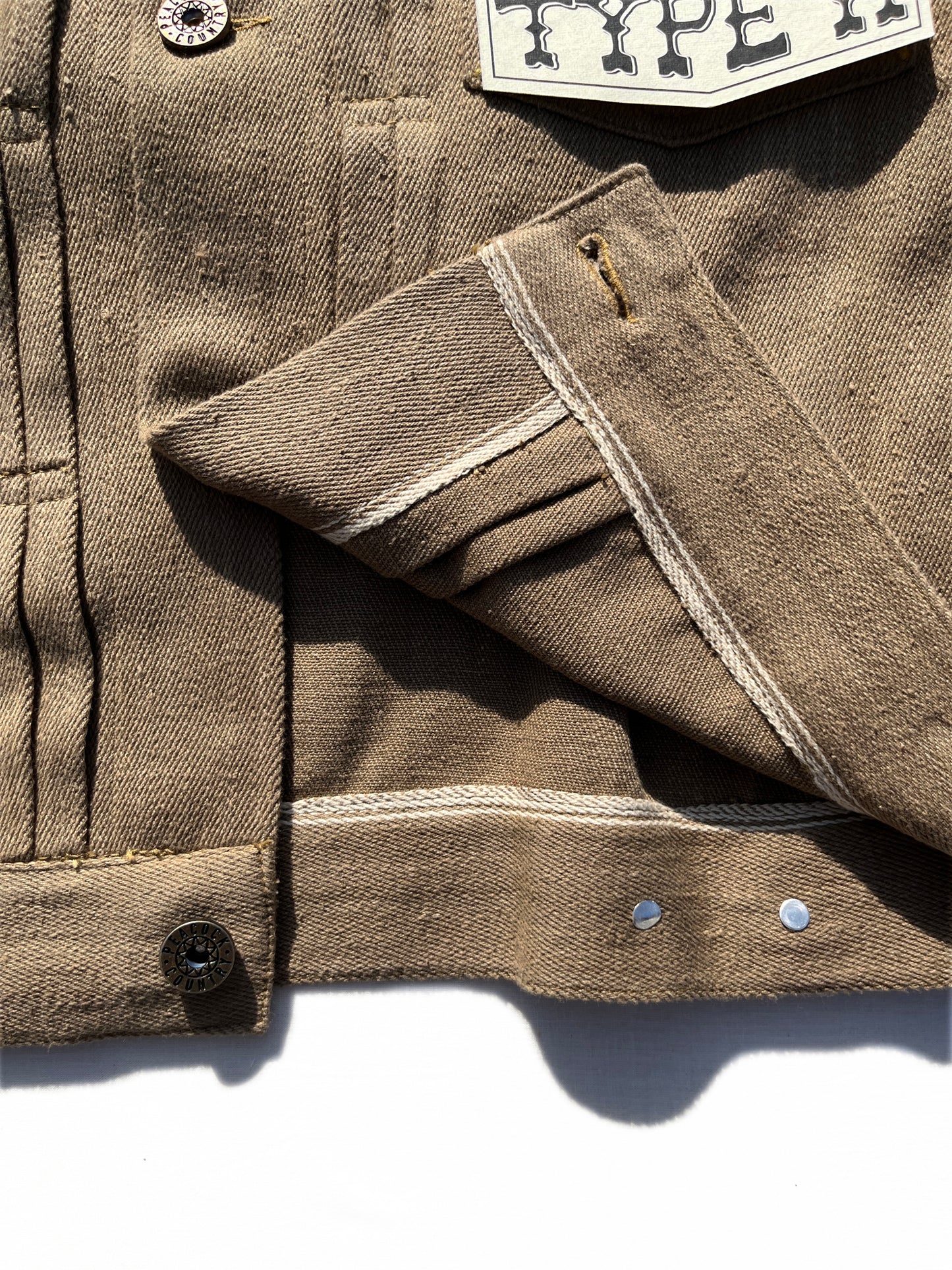 Sand Handwoven Denim Type 2 Jacket