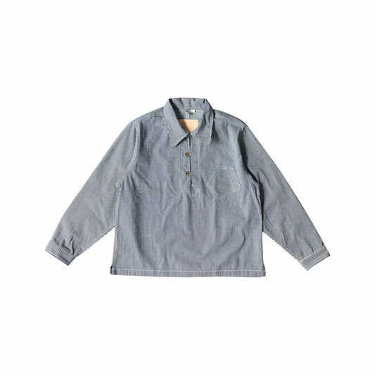 9.5oz Hickory Striped Denim Pullover