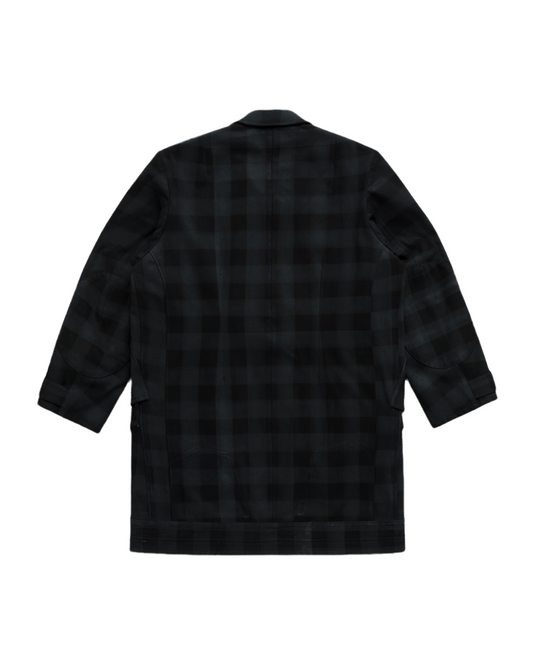 Gingham Denim Coat