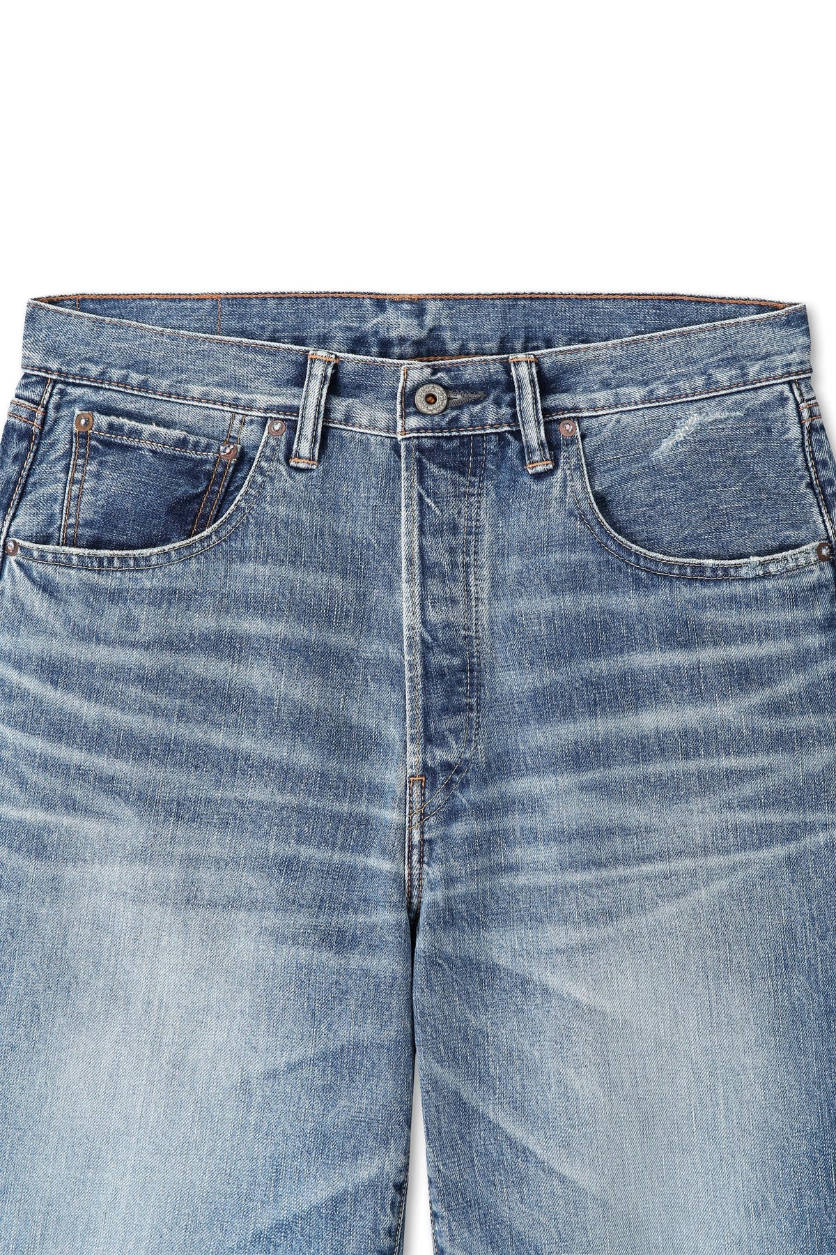 Zimbabwe Greencast Indigo Selvedge Denim Pants - Light Fade