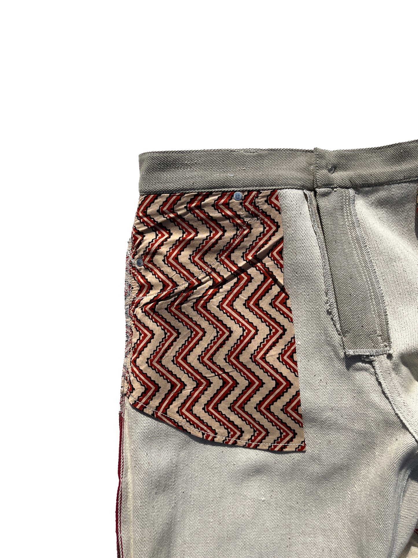 Ash Handwoven Denim Straight Jeans