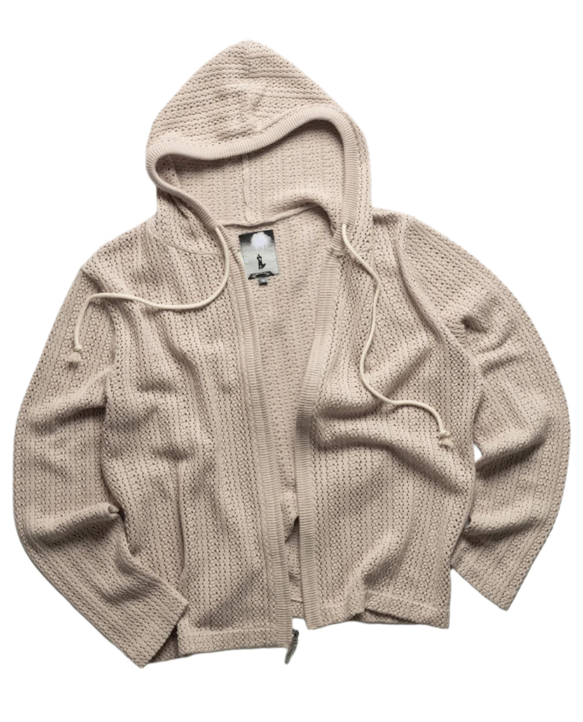 Pointelle Creek Hoodie - Ivory