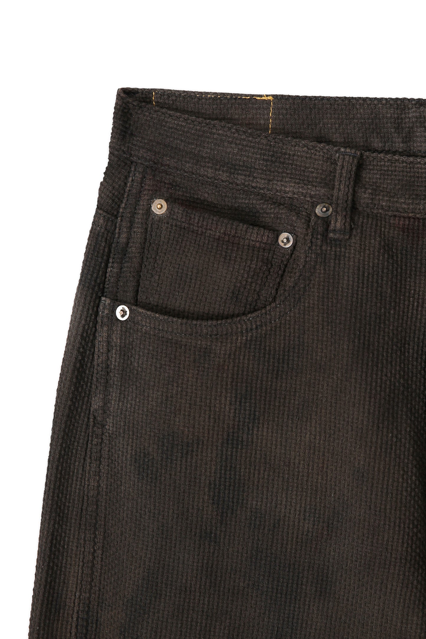 Sashiko Pant — Natural Overdyed Kakishibu
