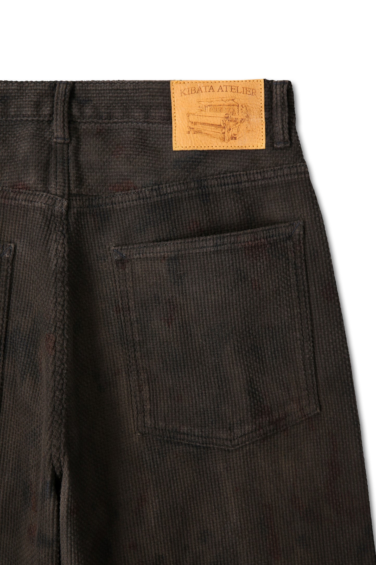 Sashiko Pant — Natural Overdyed Kakishibu