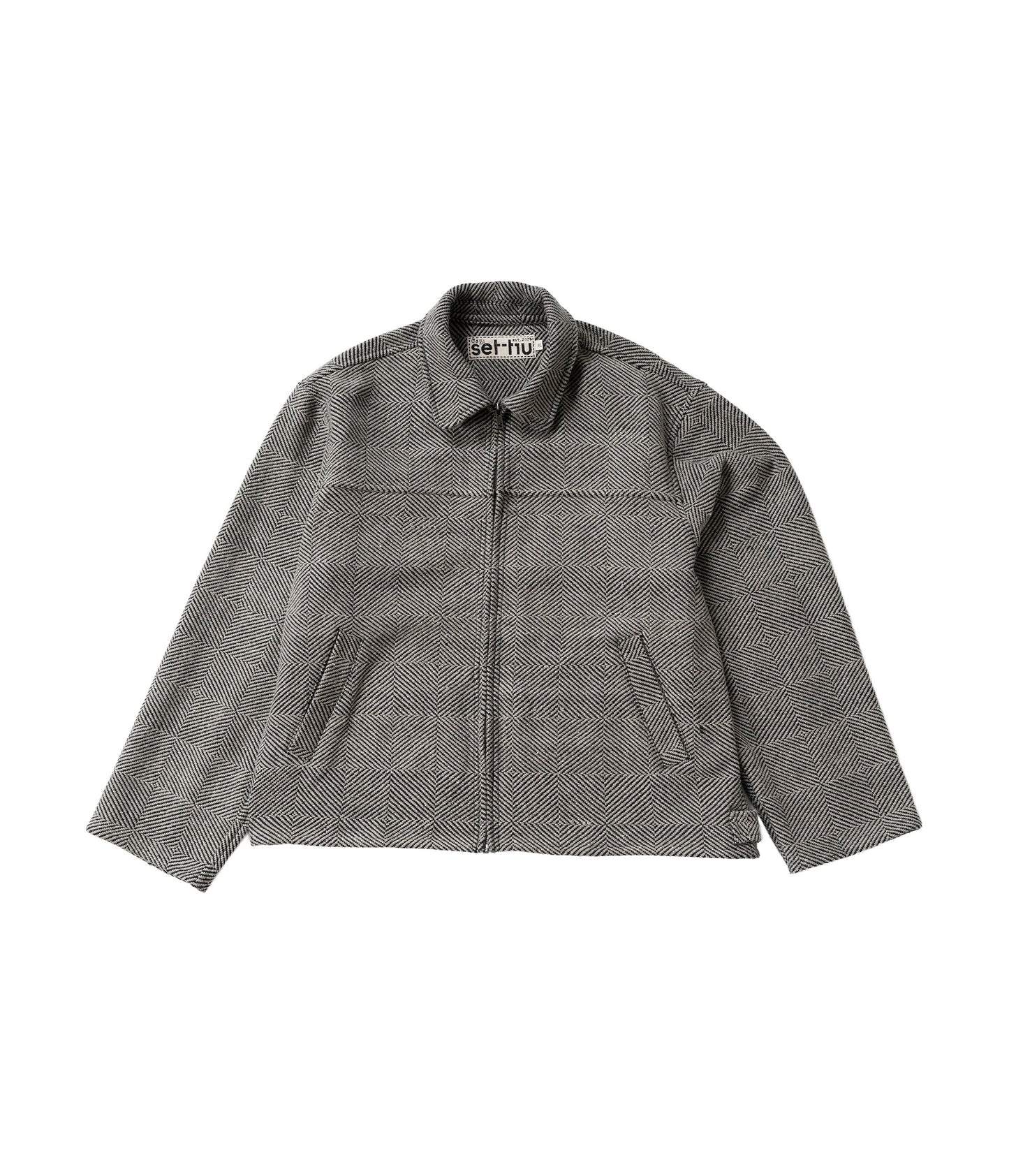 Black Diamond Trucker Jacket - Diamond Weave
