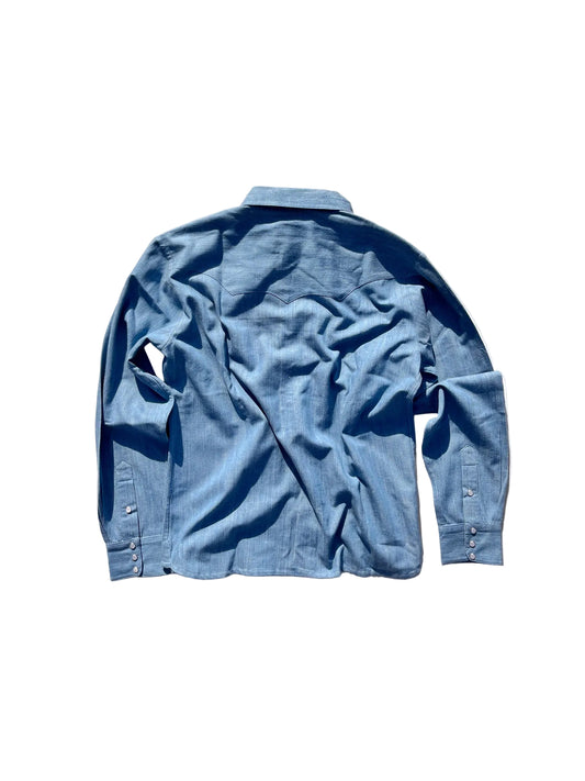 Cerulean Handwoven Denim Western Shirt