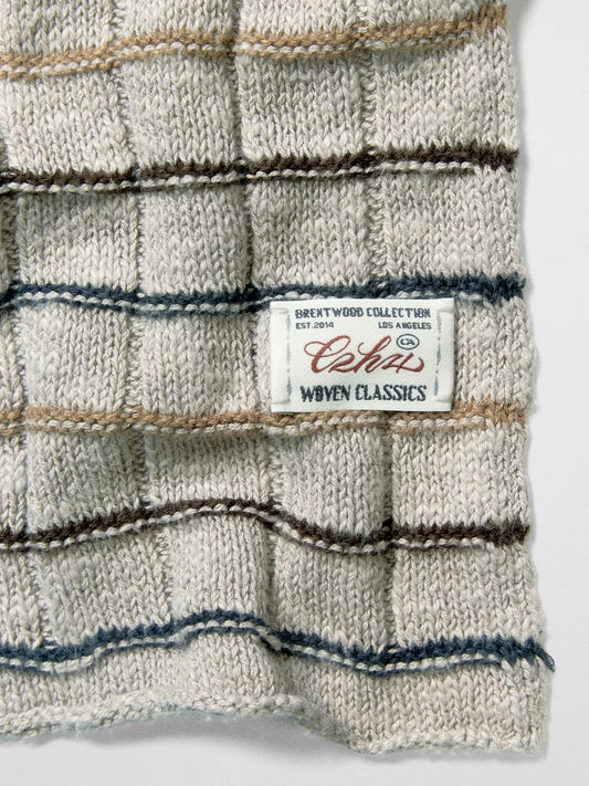 Wesley Heritage Jacquard Scarf — Khaki