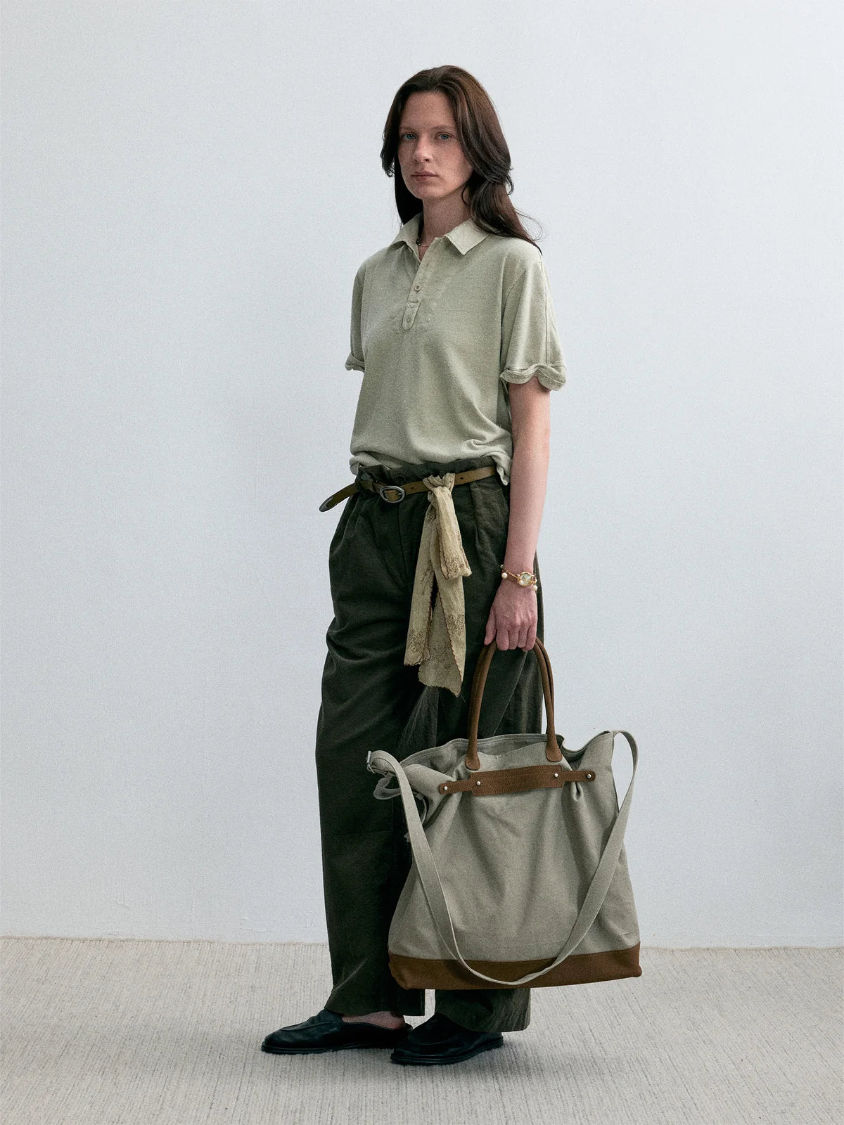 Founder’s Canvas Convertible Tote — Stone Greige