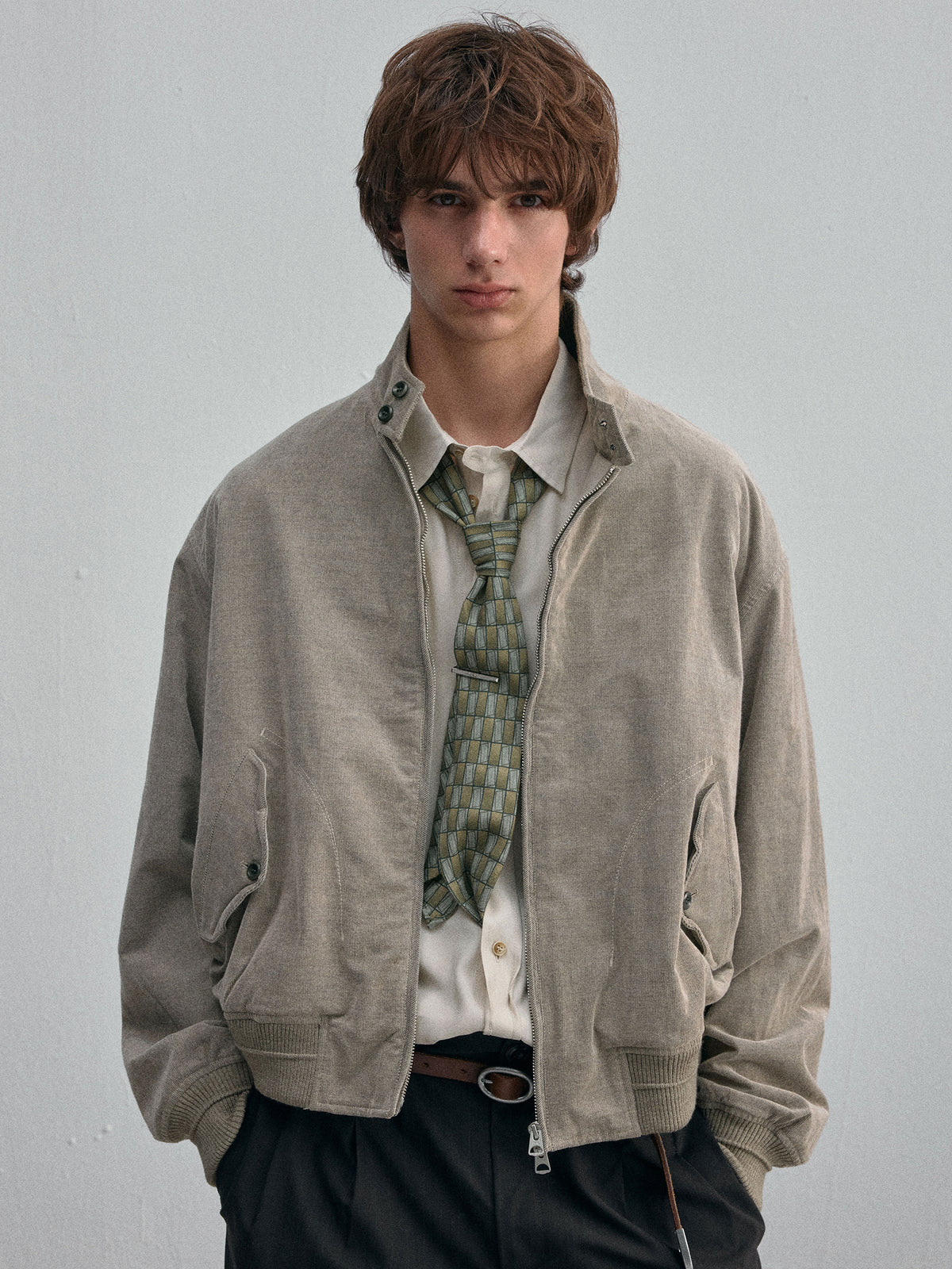 Uptown Memory Harrington Jacket — Oat Gray