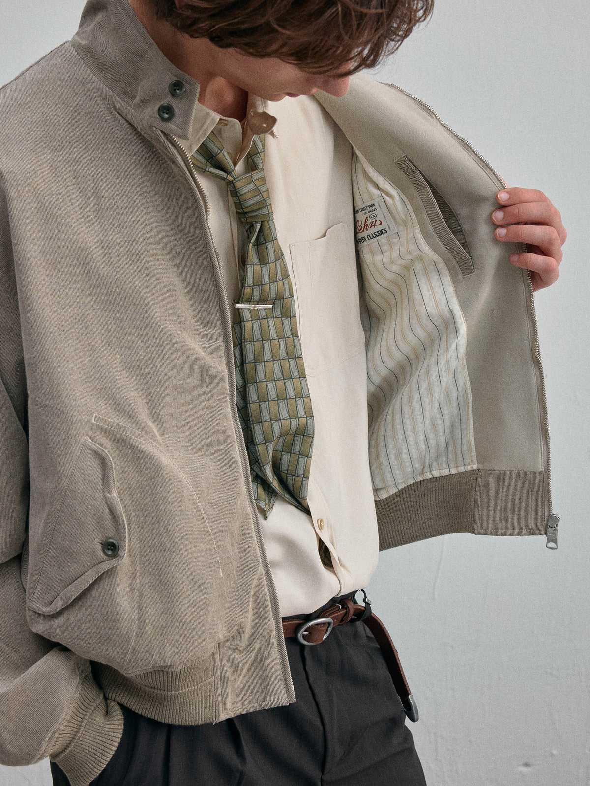 Uptown Memory Harrington Jacket — Oat Gray