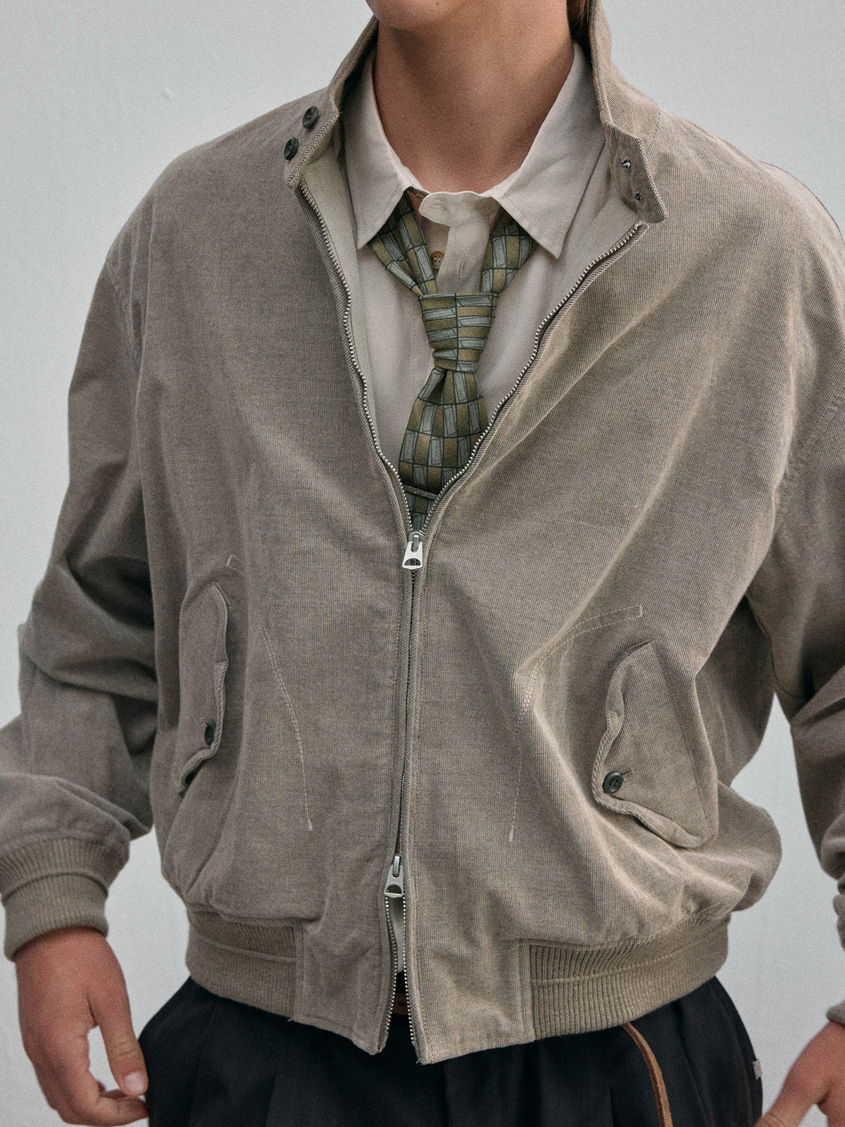 Uptown Memory Harrington Jacket — Oat Gray