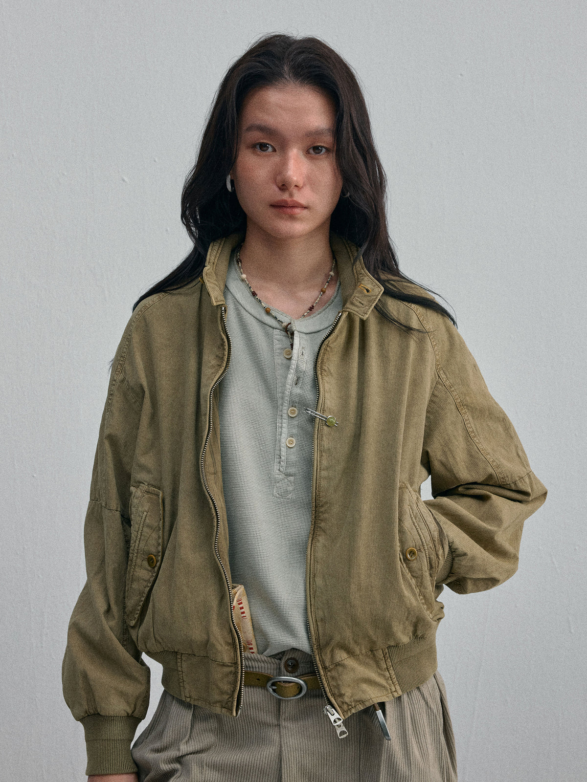 Scarborough Fair Harrington Jacket — Faded Khaki