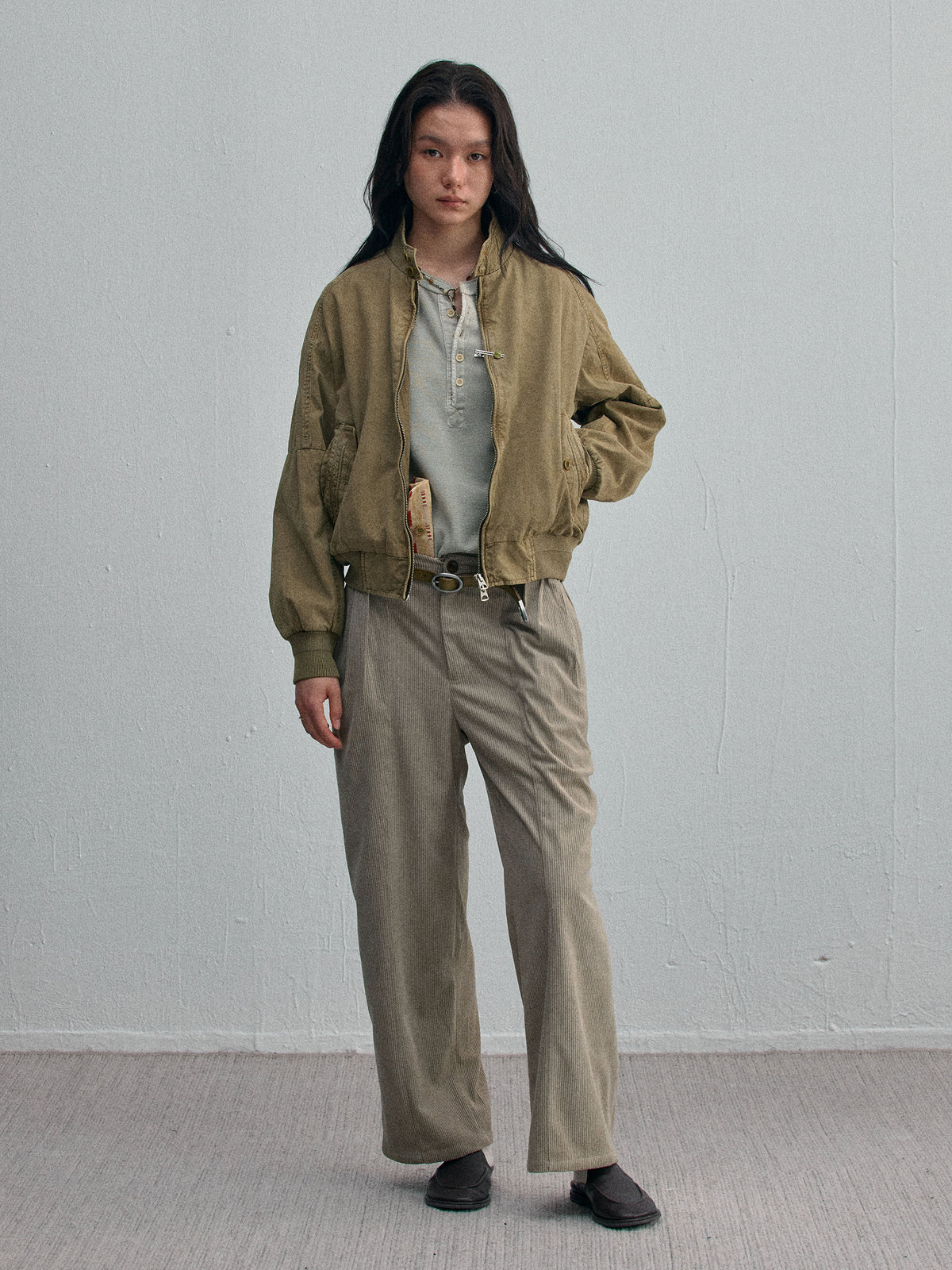 Scarborough Fair Harrington Jacket — Faded Khaki