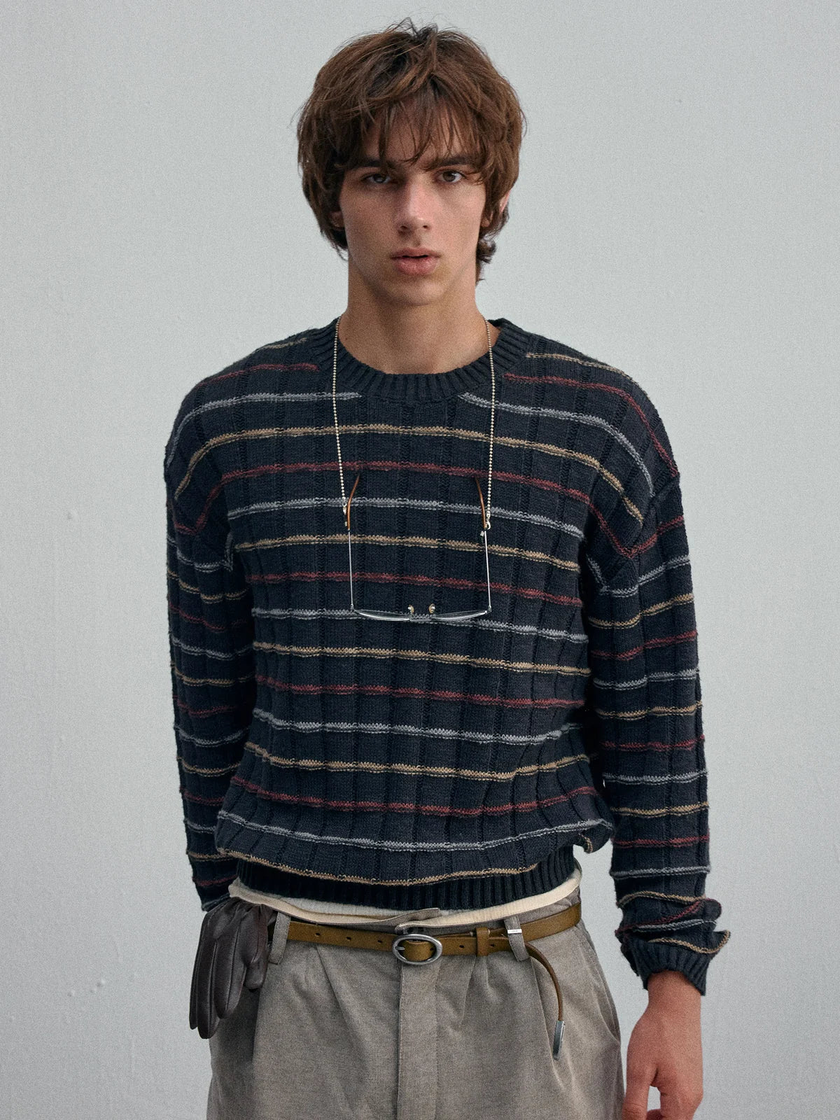Wesley Heritage Jacquard Pullover — Black