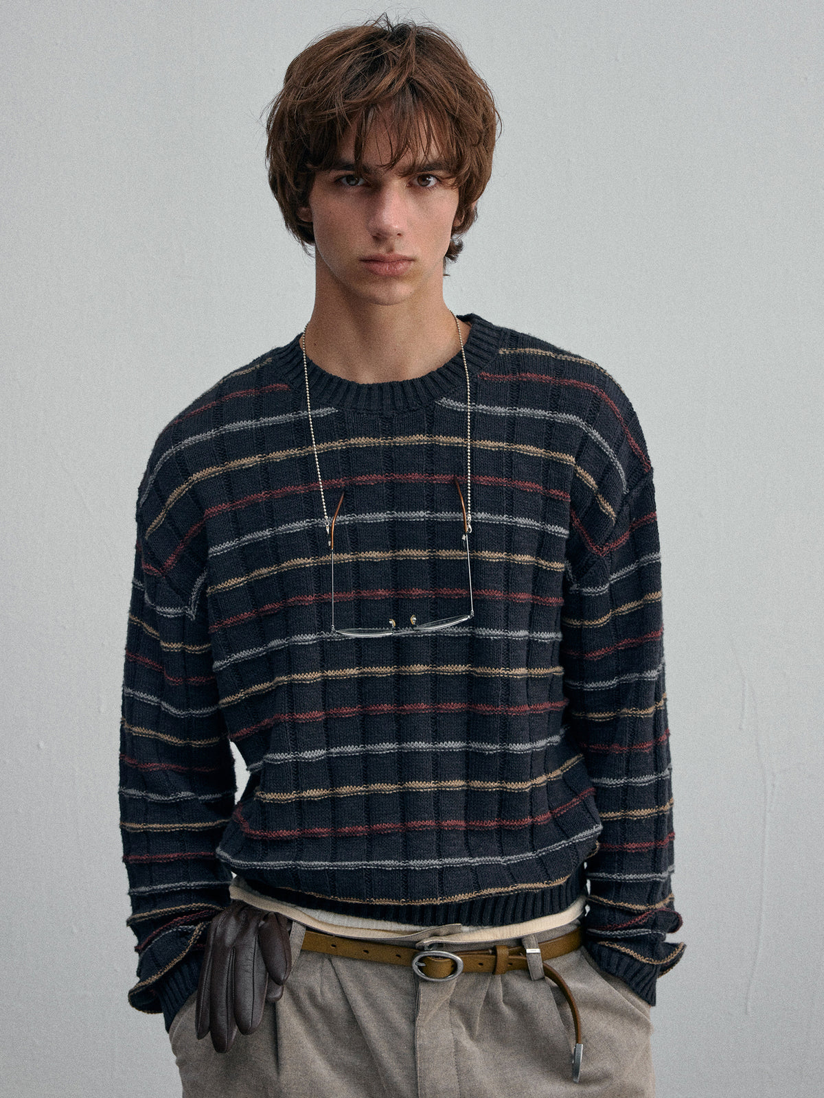Wesley Heritage Jacquard Pullover — Black