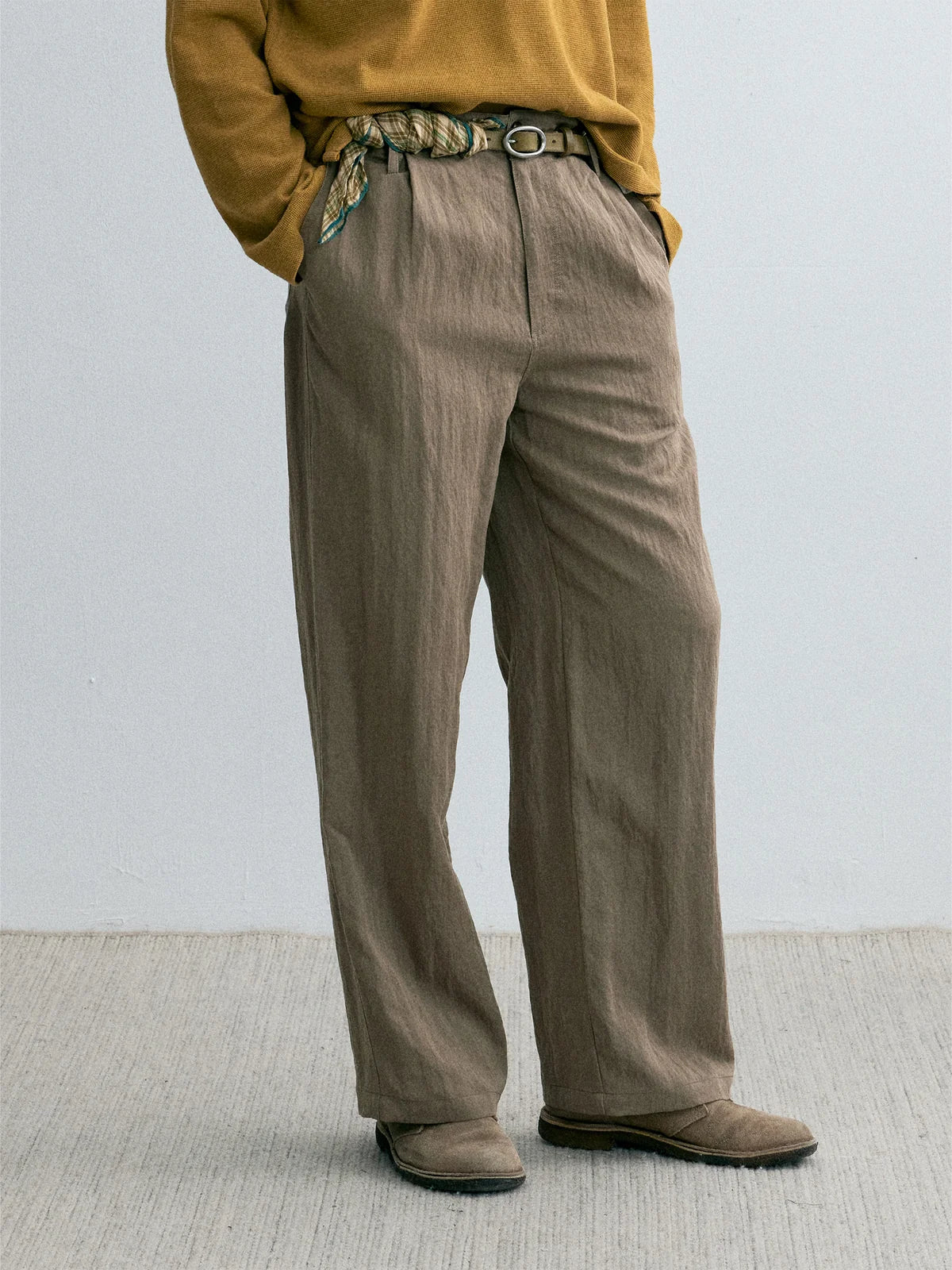 Director’s Utility Casual Pants — Greige Khaki