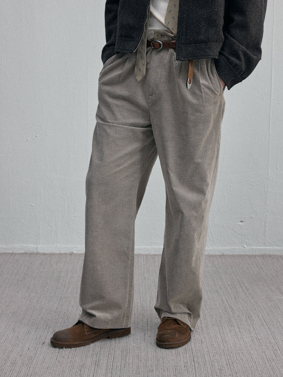 Vrille Tailored Pants — Oat Gray