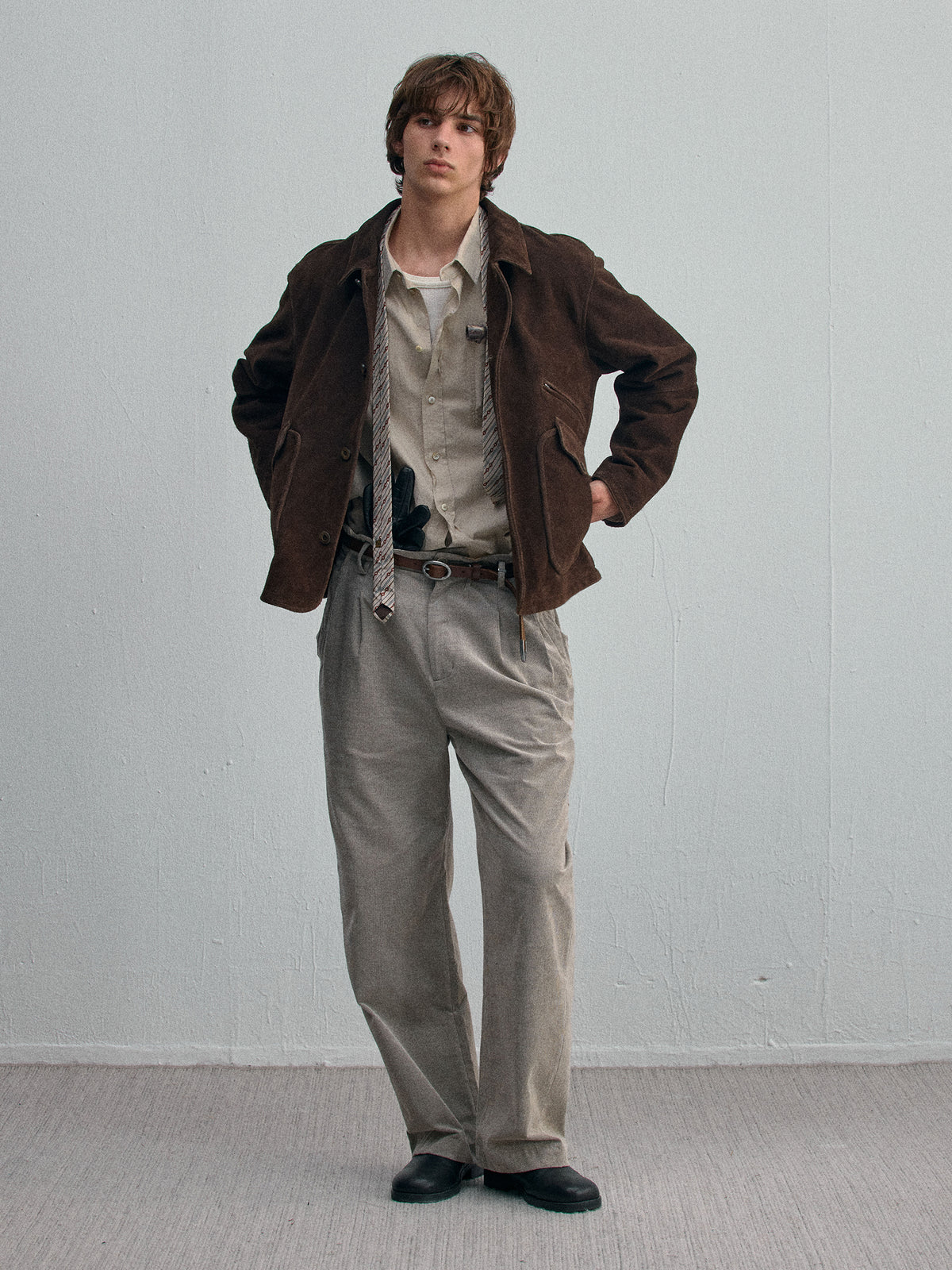 Vrille Tailored Pants — Oat Gray