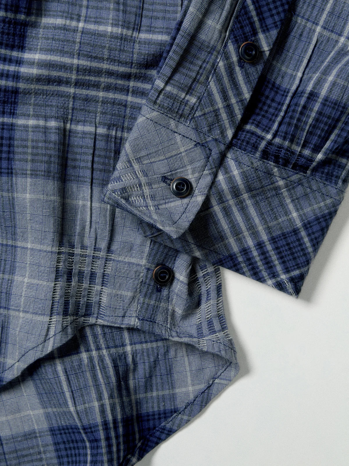 Old Time Wardrobe Wrinkled Shirt — Slate Blue