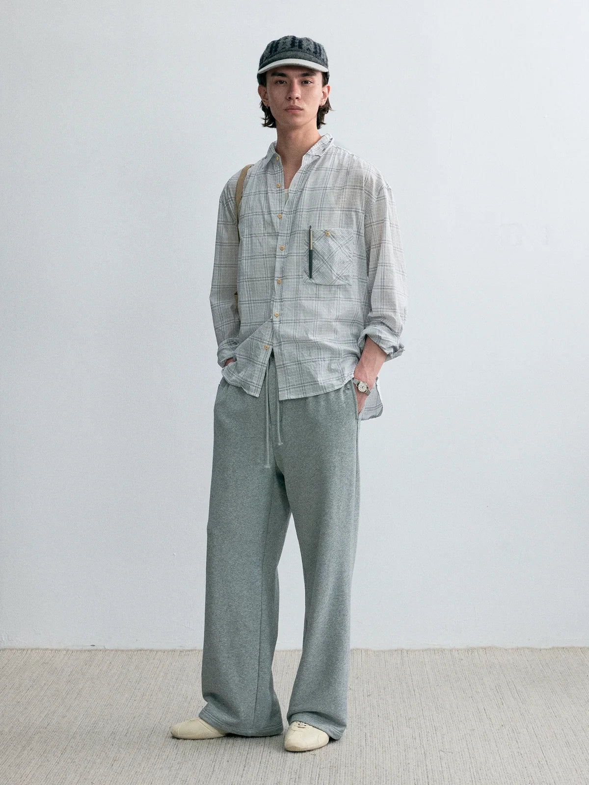 Old Time Wardrobe Wrinkled Shirt — Misty Gray