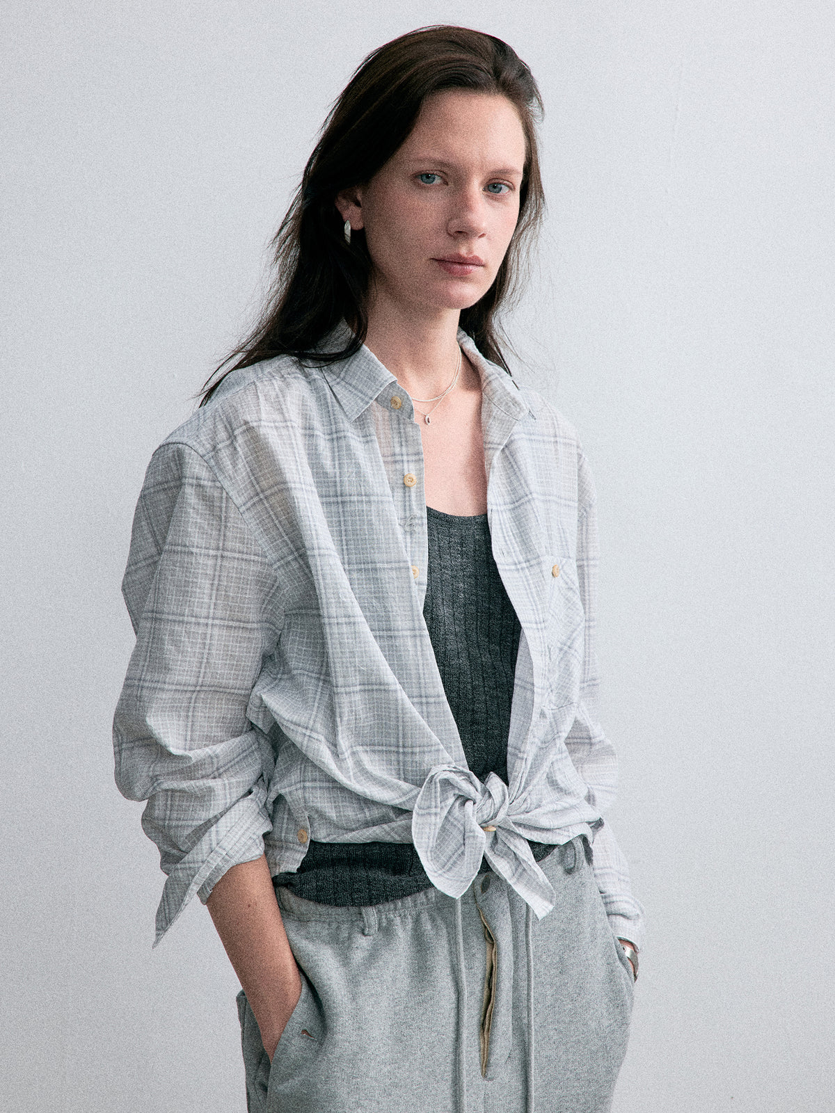 Old Time Wardrobe Wrinkled Shirt — Misty Gray