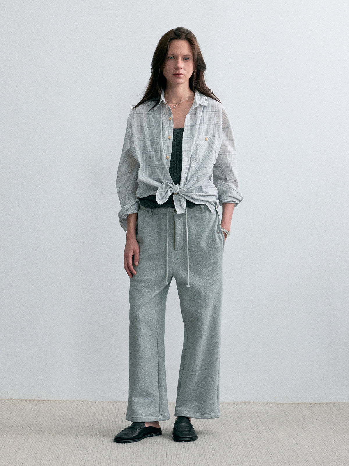 Old Time Wardrobe Wrinkled Shirt — Misty Gray