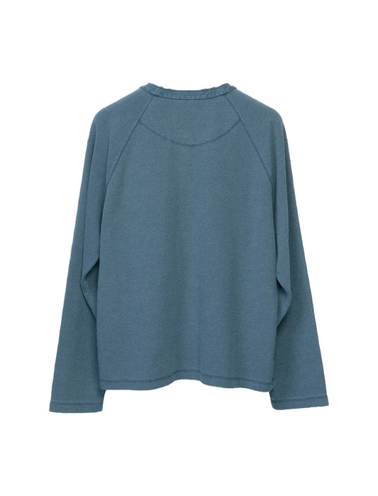 Moccasin Memory Textured Henley — Navy
