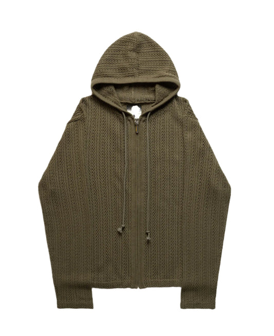 Pointelle Creek Hoodie - Olive