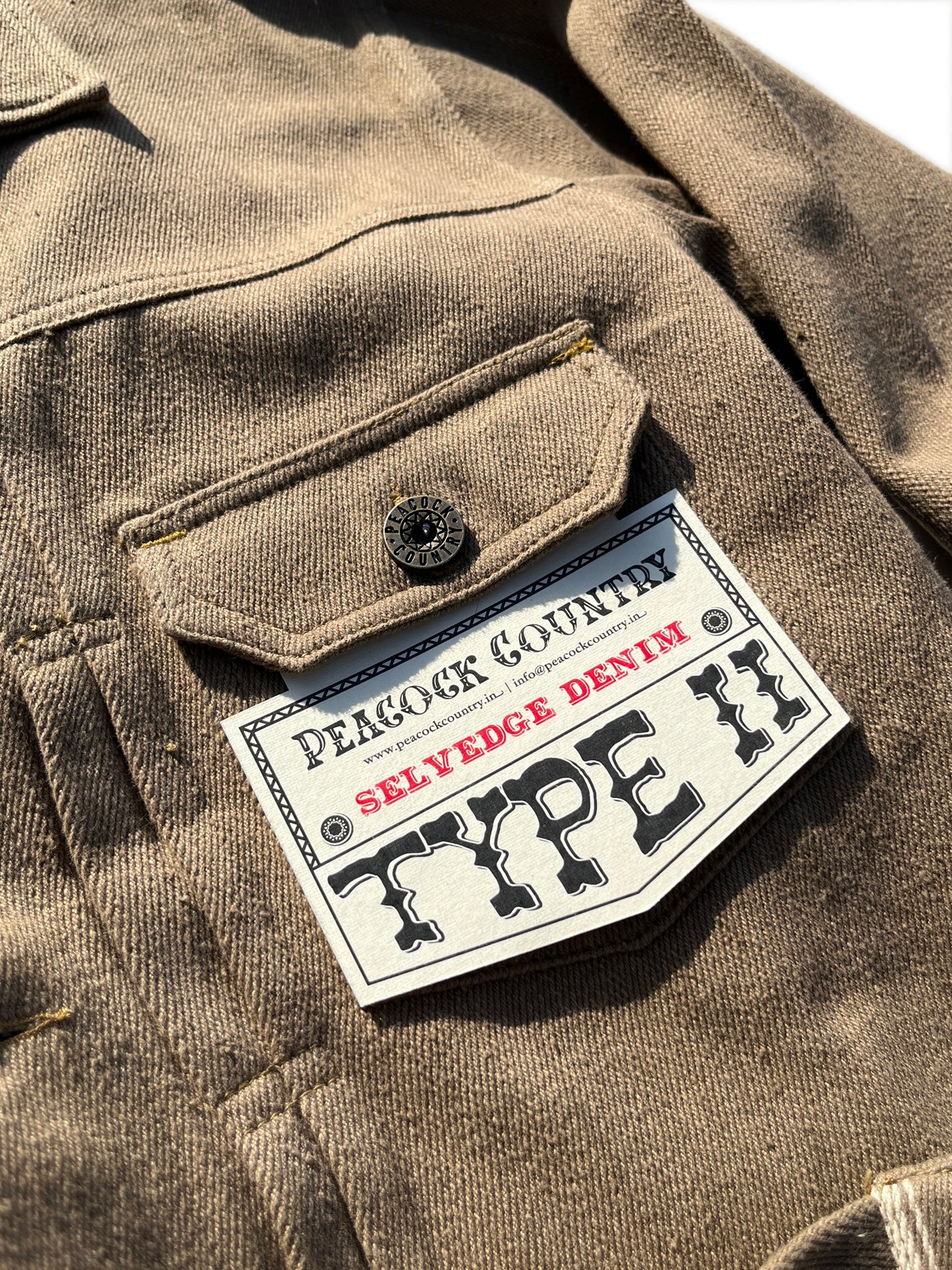 Sand Handwoven Denim Type 2 Jacket