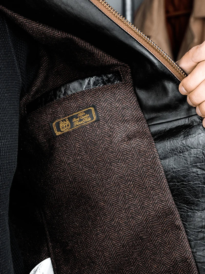 California Highway Patrol Leather Jacket — Black