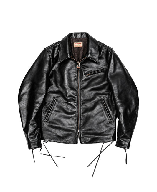 California Highway Patrol Leather Jacket — Black