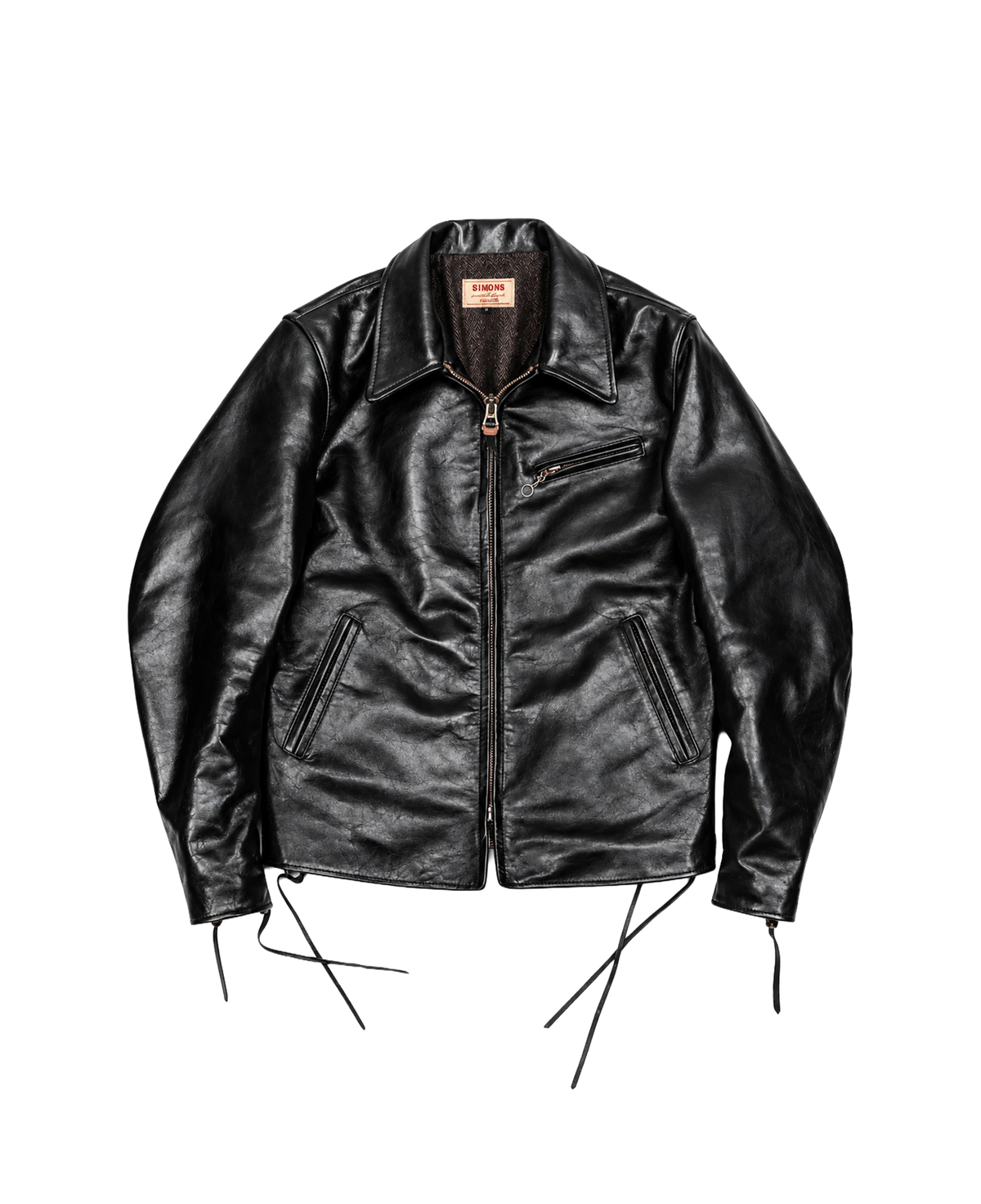 California Highway Patrol Leather Jacket — Black