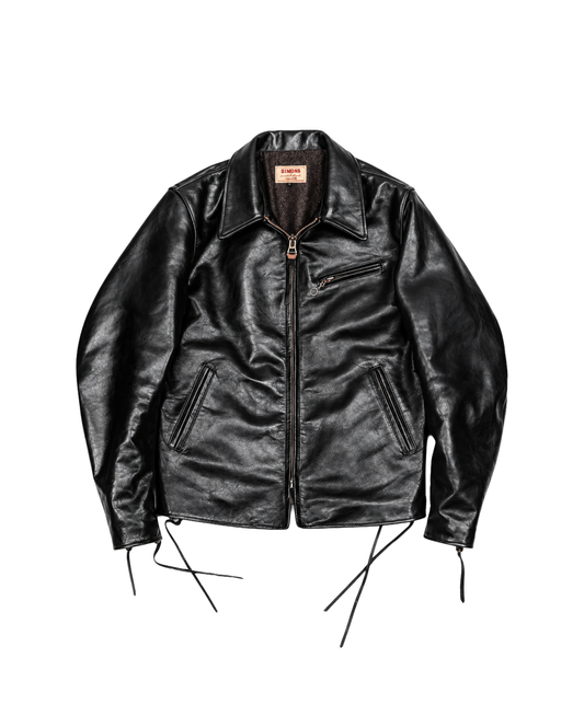 California Highway Patrol Leather Jacket — Black