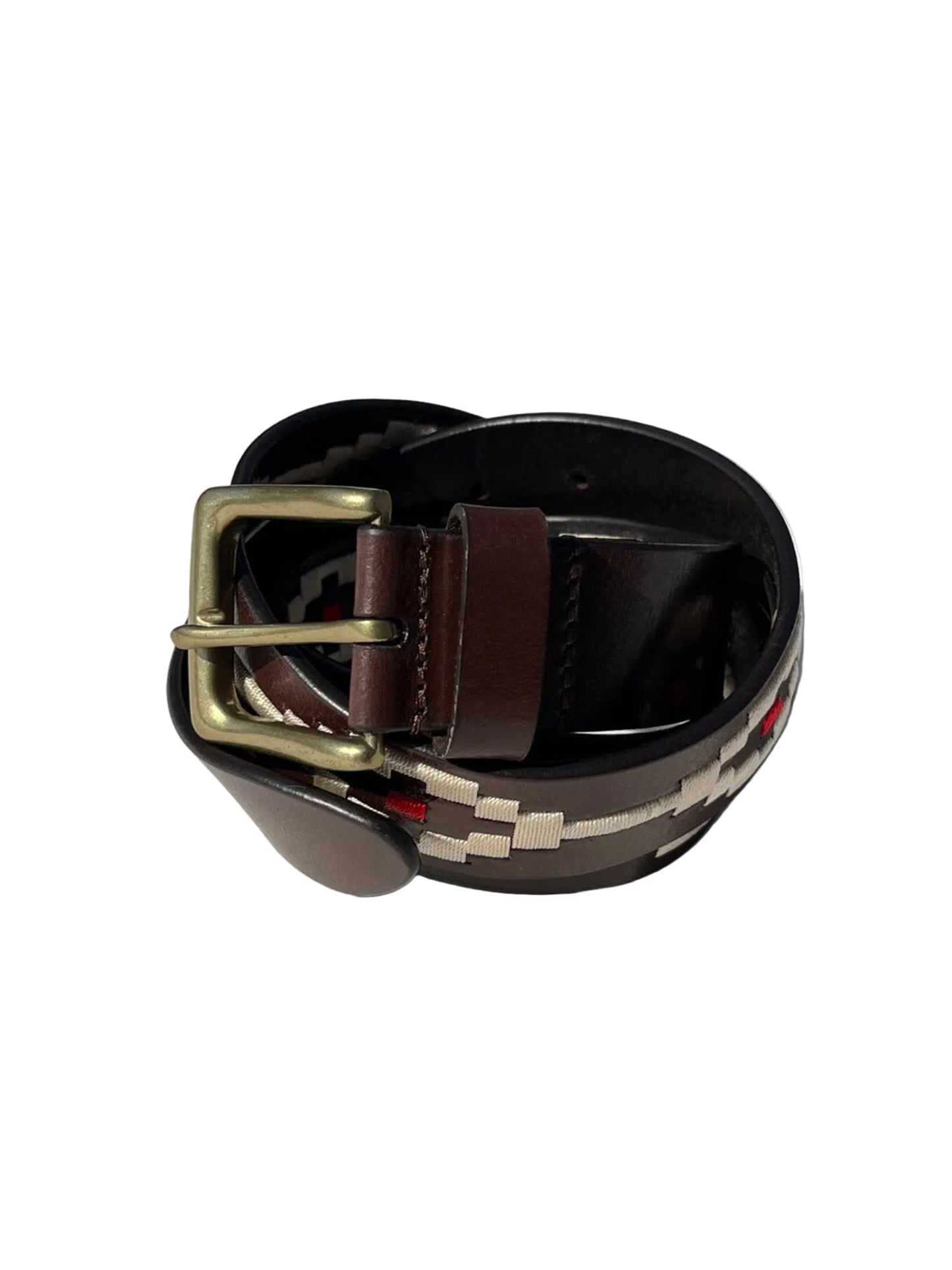 Red and White Gaucho Belt