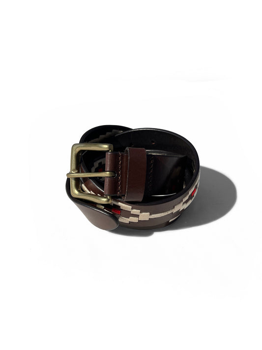Red and White Gaucho Belt
