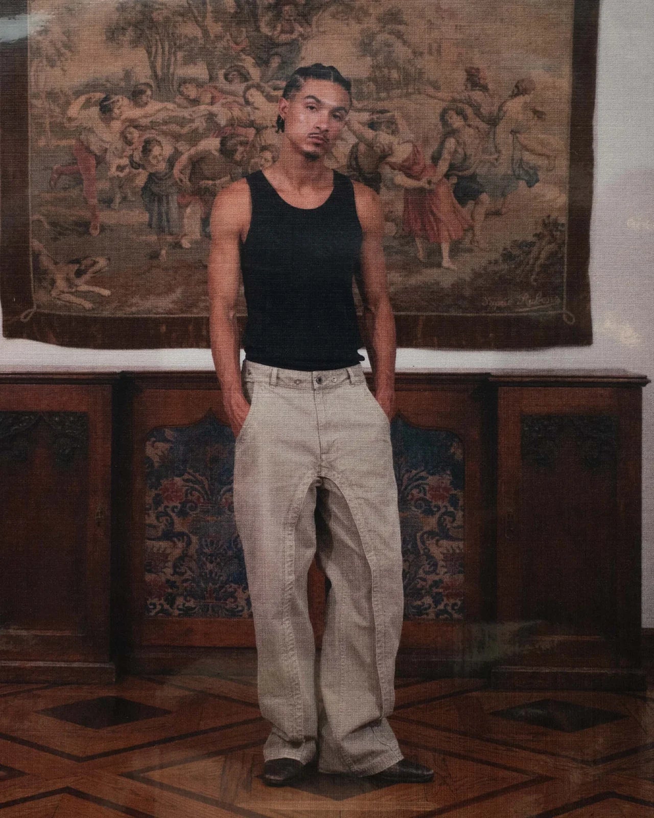 Herringbone Tote Pant