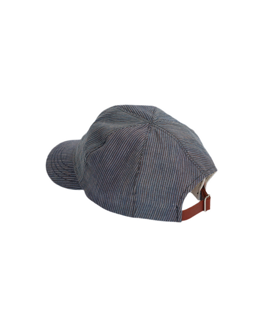 Object From Nothing Blue Thin Stripe warden cap on a white background