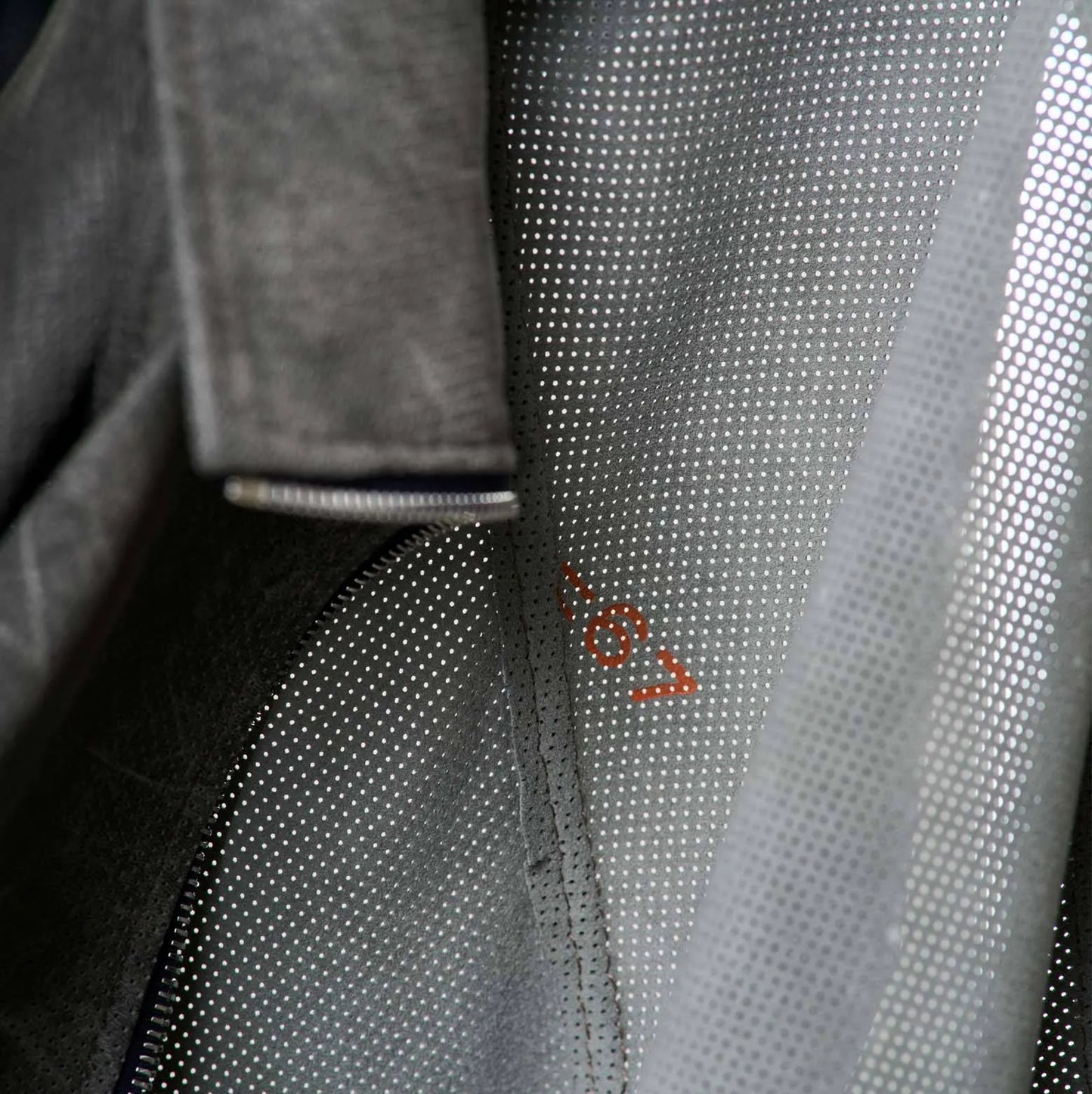 Perforated Leather Track Jacket – Grey