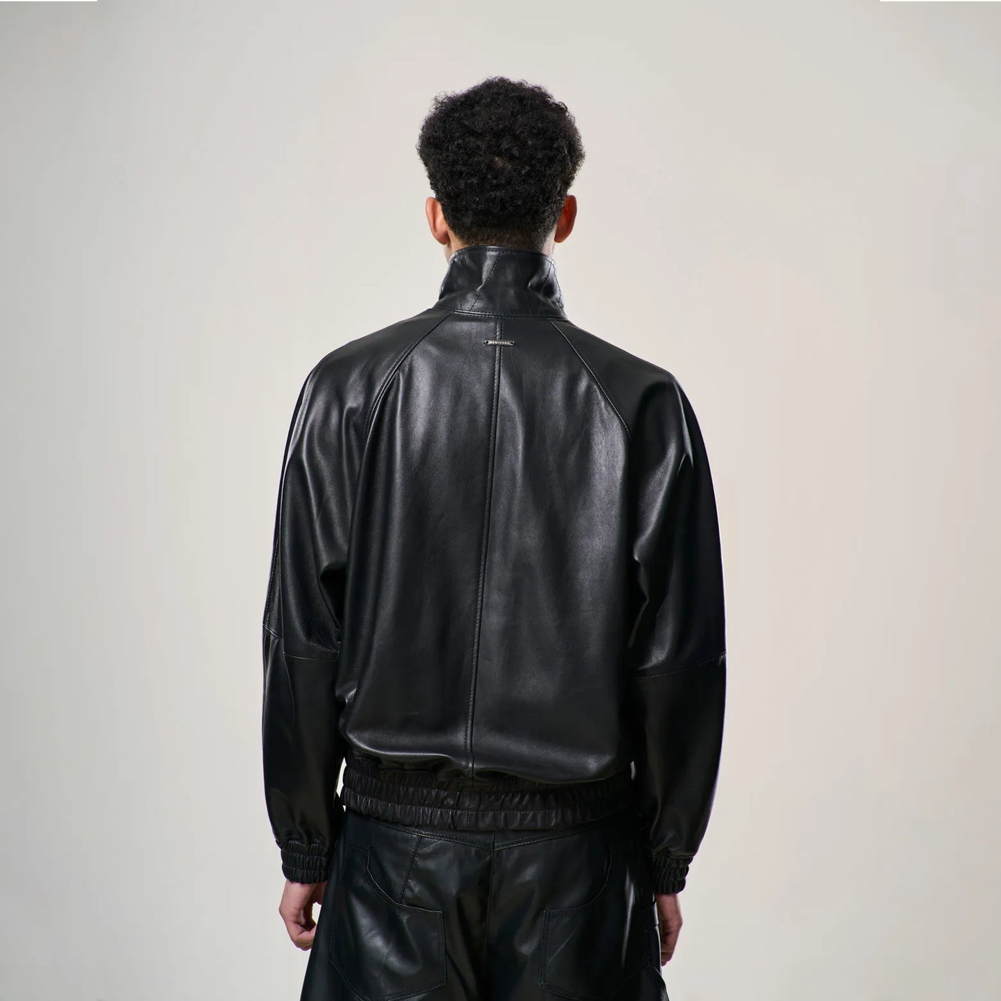 Black Nappa Track Jacket